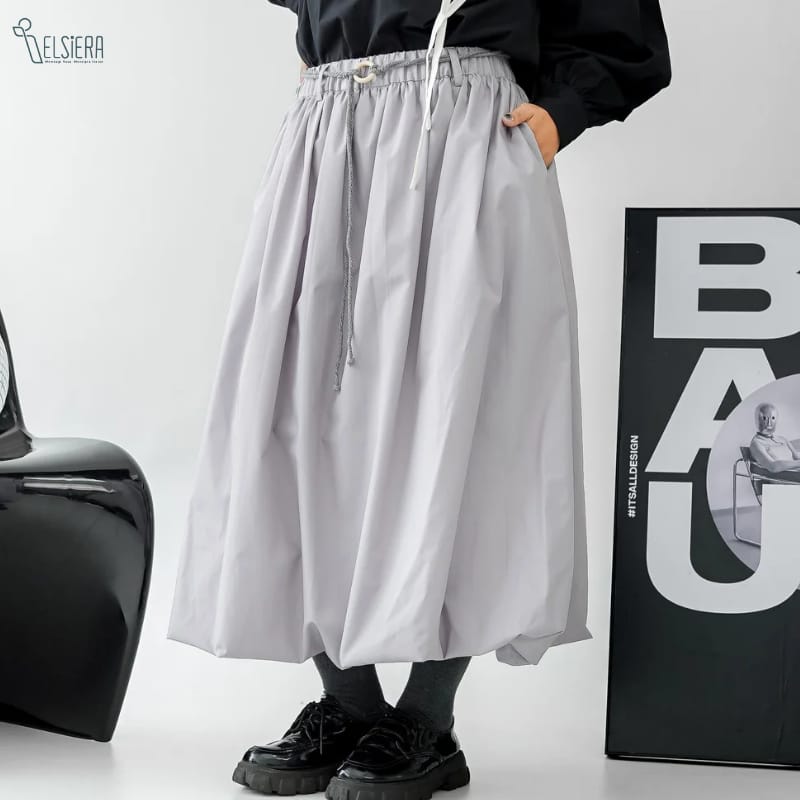 Yuki Puffy Skirt Midi / Maxi - Grey